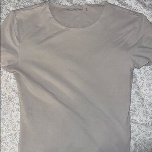 Abercrombie & Fitch Women's Beige Short Sleeve Body Suit